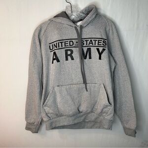 Gray United States U.S. Army Hoodie Sweater Long Sleeve Sweatshirt Size M
